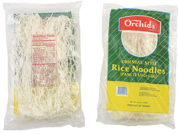 Nouilles orientales de farine de riz de style d'orchidées, nutritions fraîches de nouilles de riz pleines