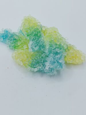 Couche de sucre cristallin mousseux en forme d'ours à double texture pour toutes les occasions