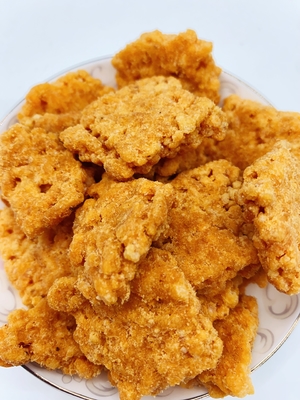 Jaune d'œuf salé Fleur de viande séchée Floss de riz gluant Cracker mélange riche et doux Arôme croustillant riz frit Croûte de riz Guoba