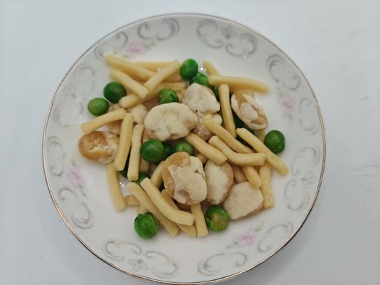 Snack à base de crevettes et de haricots cuits au sel