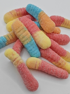 Douceur personnalisée Caterpillar Douceur 20g*20pcs Taille de l'emballage Saine Ours en caoutchouc Snacks de fruits pour les enfants