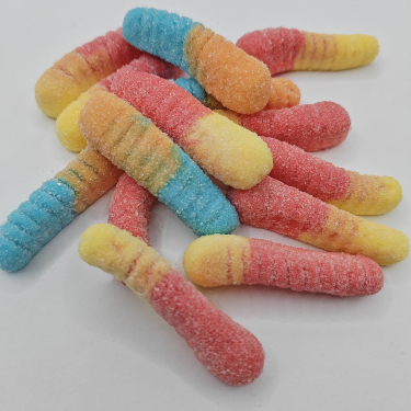 Douceur personnalisée Caterpillar Douceur 20g*20pcs Taille de l'emballage Saine Ours en caoutchouc Snacks de fruits pour les enfants