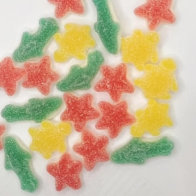 Des bonbons en caoutchouc aux formes colorées, des collations aux saveurs de fruits
