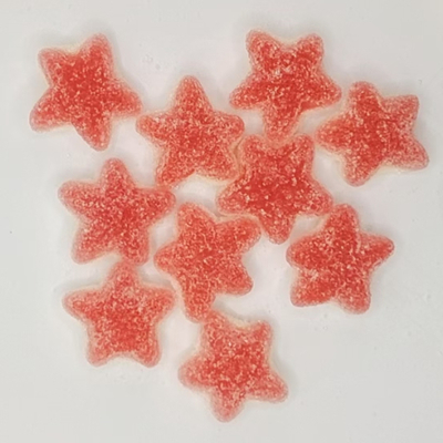Des bonbons en caoutchouc aux formes colorées, des collations aux saveurs de fruits