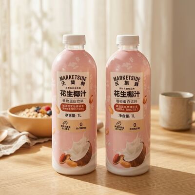 Cacahuètes rouges Fuyu de qualité supérieure et noix de coco d'Asie du Sud-Est Boisson aux protéines végétales sans gras trans Jus de noix de coco aux arachides