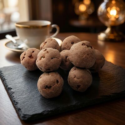 Des boulettes de riz croustillantes au chocolat noir riches en douceur équilibrée - Des collations parfaites au soja