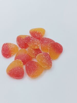 Gummies aux fruits en forme de cœur - Collations aigre-douces et moelleuses aux graines de soja pour les fêtes et les cadeaux