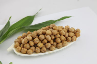 Les pois chiches épicés croustillants salés ont rôti des vitamines Cotained de casse-croûte avec des certificats