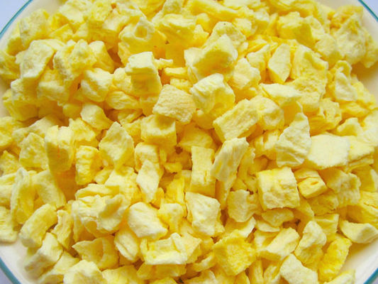 Fruit lyophilisé nutritif, saveur crue lyophilisée de fruit d'ananas
