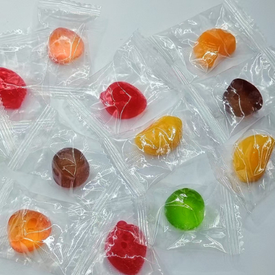 Bonbons en caoutchouc enveloppés individuellement pour les fêtes