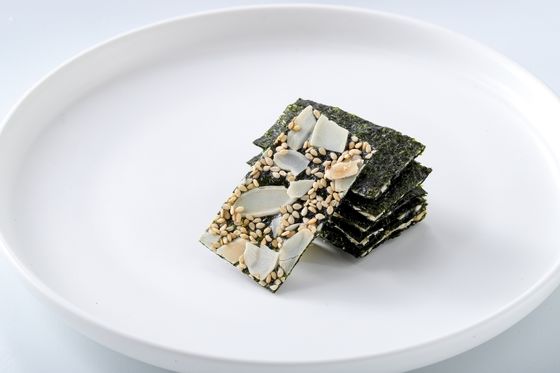 Chips d'algues farcies, combo 4 saveurs, collations salées, végétalien, sans gluten, nutriments de l'océan